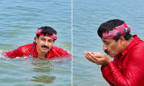 যমুনায় ডুব দিয়ে পানি পান বিজেপি নেতার, বললেন দূষণ অর্ধেক কমে গেছে